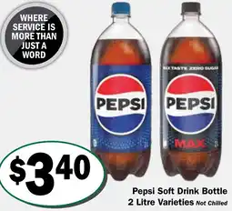Friendly Grocer Pepsi soft drink bottle offer
