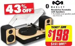 The Good Guys Marley revolution turntable with speakers offer
