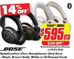The Good Guys Quietcomfort ultra headphones (2nd gen) offer