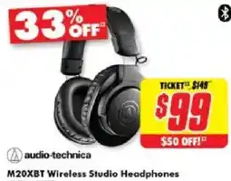 The Good Guys M20xbt wireless studio headphones offer