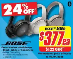 The Good Guys Quietcomfort headphones offer