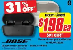 The Good Guys Bose quietcomfort earbuds offer