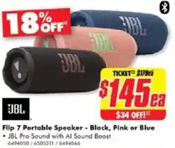 The Good Guys Jbl flip 7 portable speaker offer