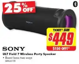 The Good Guys Sony ult field 7 wireless party speaker offer