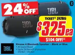 The Good Guys Jbl xtreme 4 bluetooth speaker offer