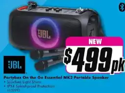 The Good Guys Jbl partybox on the go essential mk2 portable speaker offer