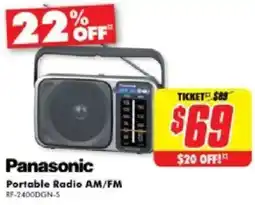 The Good Guys Panasonic portable radio am/fm offer