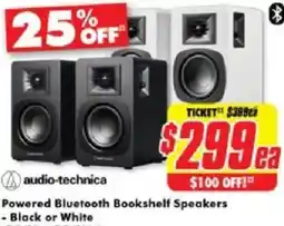 The Good Guys Audio-technica powered bluetooth bookshelf speakers offer