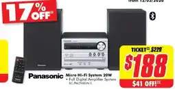 The Good Guys Panasonic micro hi-fi system 20w offer