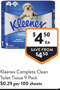Foodworks Kleenex complete clean toilet tissue offer