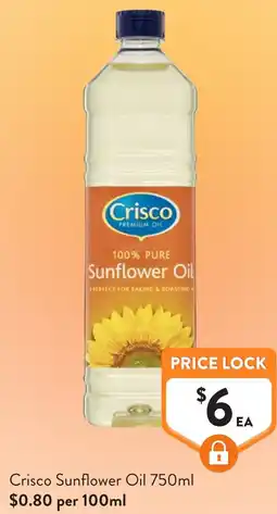 Foodworks Crisco sunflower oil offer