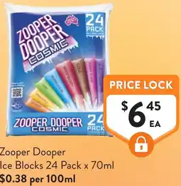 Foodworks Zooper dooper ice blocks offer
