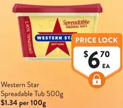 Foodworks Western star spreadable tub offer
