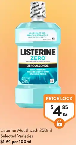 Foodworks Listerine mouthwash offer