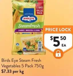 Foodworks Birds eye steam fresh vegetables offer