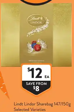 Foodworks Lindt lindor sharebag offer
