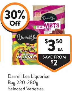 Foodworks Darrell lea liquorice bag offer