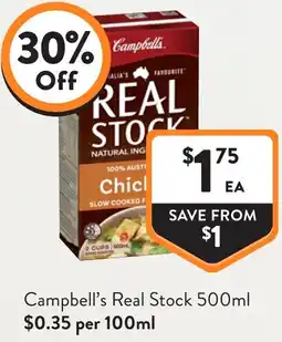 Foodworks Campbell's real stock offer