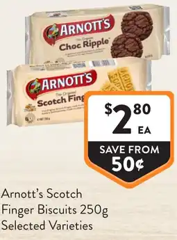 Foodworks Arnott's scotch finger biscuits offer