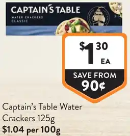 Foodworks Captain's table water crackers offer