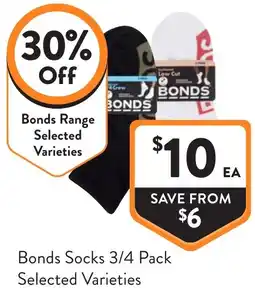 Foodworks Bonds socks offer