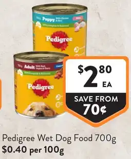 Foodworks Pedigree wet dog food offer