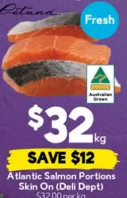 Drakes Atlantic salmon portions skin on offer