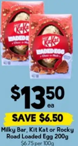 Drakes Milky bar, kit kat or rocky road loaded egg offer