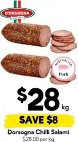 Drakes Dorsogna chilli salami offer