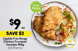 Drakes Lilydale free range chicken crumbed offer
