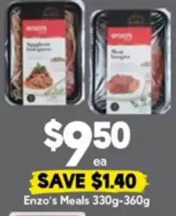 Drakes Enzo's meals offer