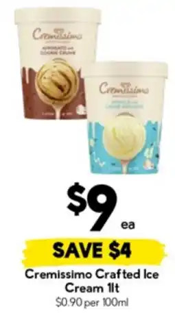 Drakes Cremissimo Crafted Ice Cream 1lt offer