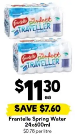 Drakes Frantelle Spring Water offer