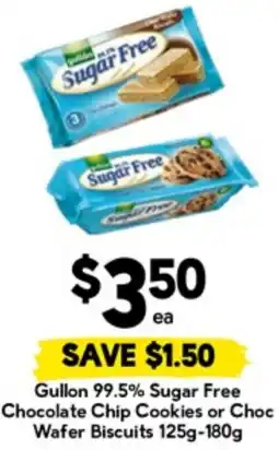 Drakes Gullon 99.5% Sugar Free Chocolate Chip Cookies or Choc Wafer Biscuits offer