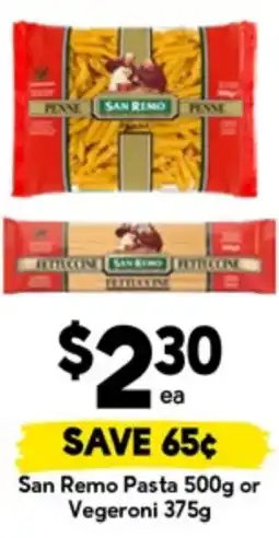 Drakes San Remo Pasta or Vegeroni offer