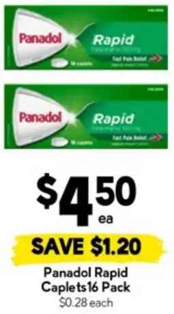 Drakes Panadol Rapid Caplets offer