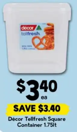 Drakes Décor Tellfresh Square Container 1.75it offer