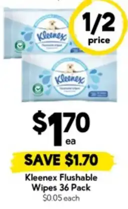 Drakes Kleenex Flushable Wipes offer