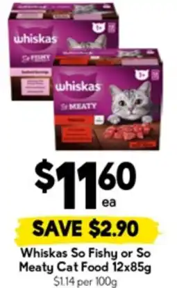 Drakes Whiskas So Fishy or So Meaty Cat Food offer