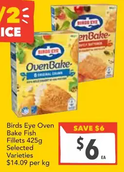 Supa Valu Birds Eye Oven Bake Fish Fillets Selected Varieties offer