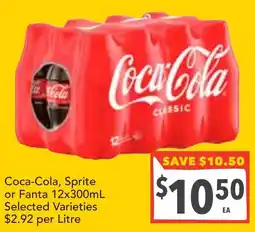 Supa Valu Coca-Cola, Sprite or Fanta Selected Varieties offer