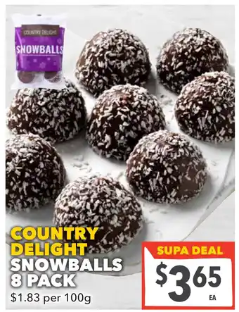 Supa Valu Country delight snowballs offer
