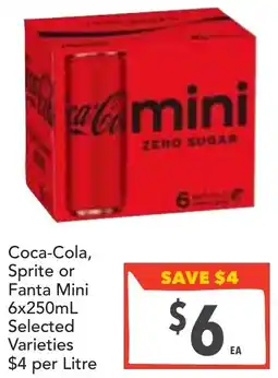 Supa Valu Coca-Cola, Sprite or Fanta Mini Selected Varieties offer