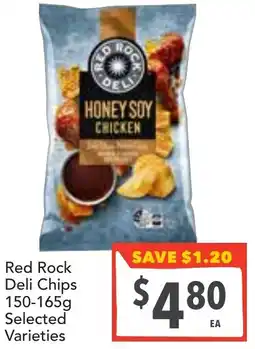Supa Valu Red Rock Deli Chips Selected Varieties offer