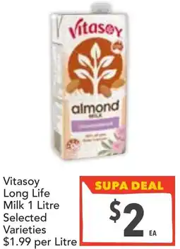 Supa Valu Vitasoy Long Life Milk Selected Varieties offer