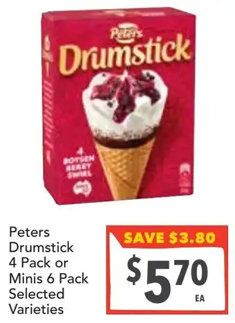 Supa Valu Peters Drumstick Selected Varieties offer