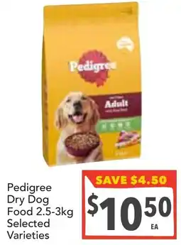 Supa Valu Pedigree Dry Dog Food Selected Varieties offer