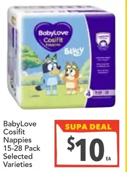 Supa Valu BabyLove Cosifit Nappies Selected Varieties offer