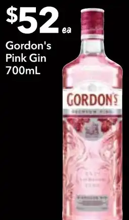 Supa Valu Gordon's Pink Gin offer