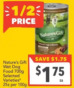 Supa Valu Nature's Gift Wet Dog Food Selected Varieties offer